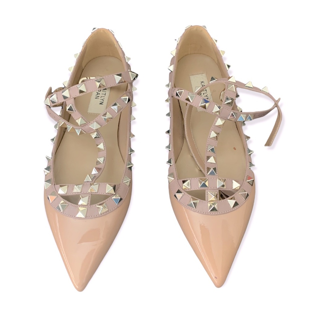 Kaitlyn Pan Rockstud flat heels